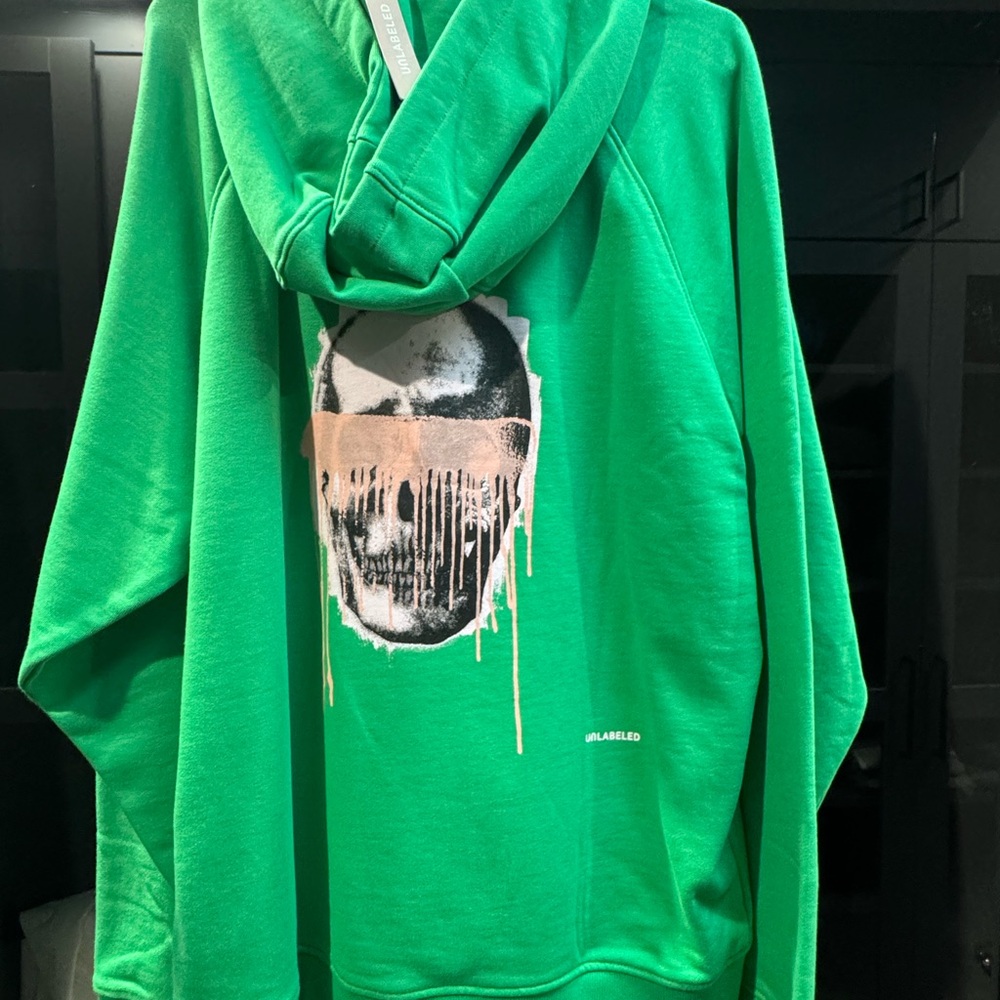 Green Skull Graphic Hoodie